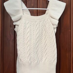 a new day Off-White Cable Knit Off-the-Shoulder Sweater